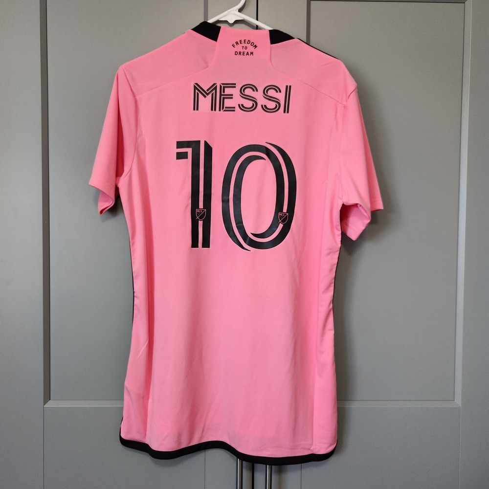 New Lionel Messi Jersey Mens M Medium Slim Inter Miami CF 24 25 Home Pink Adidas